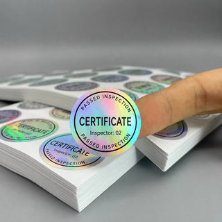 Holographic certificate sticker on packaging boxes — Pakvel