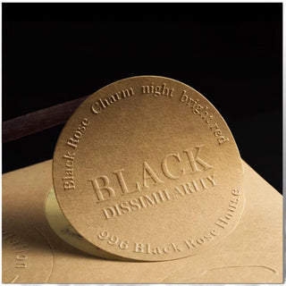 Embossed and debossed kraft paper sticker with pressed texture — Pakvel
