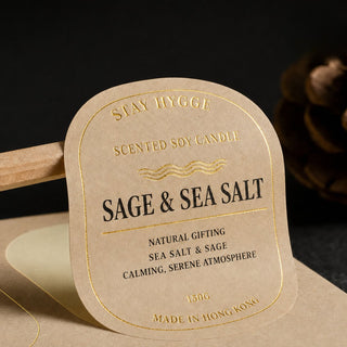 Full-colour print on natural kraft paper label — Pakvel