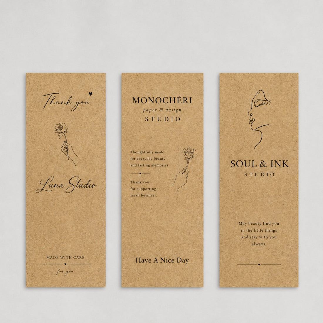 Rectangle kraft paper labels for candles and packaging — Pakvel