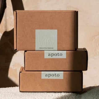 Kraft mailer boxes sealed with matte paper label stickers, branded packaging labels