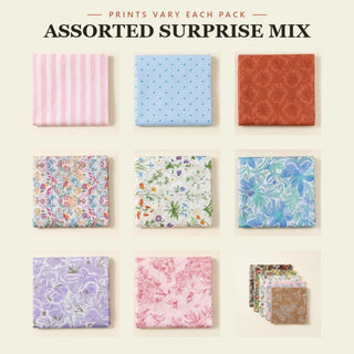 Grid of assorted tissue paper prints — florals, botanicals, dots and stripes; prints vary each pack