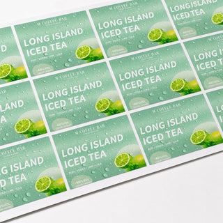 Sheet of kiss-cut waterproof vinyl product labels — Pakvel