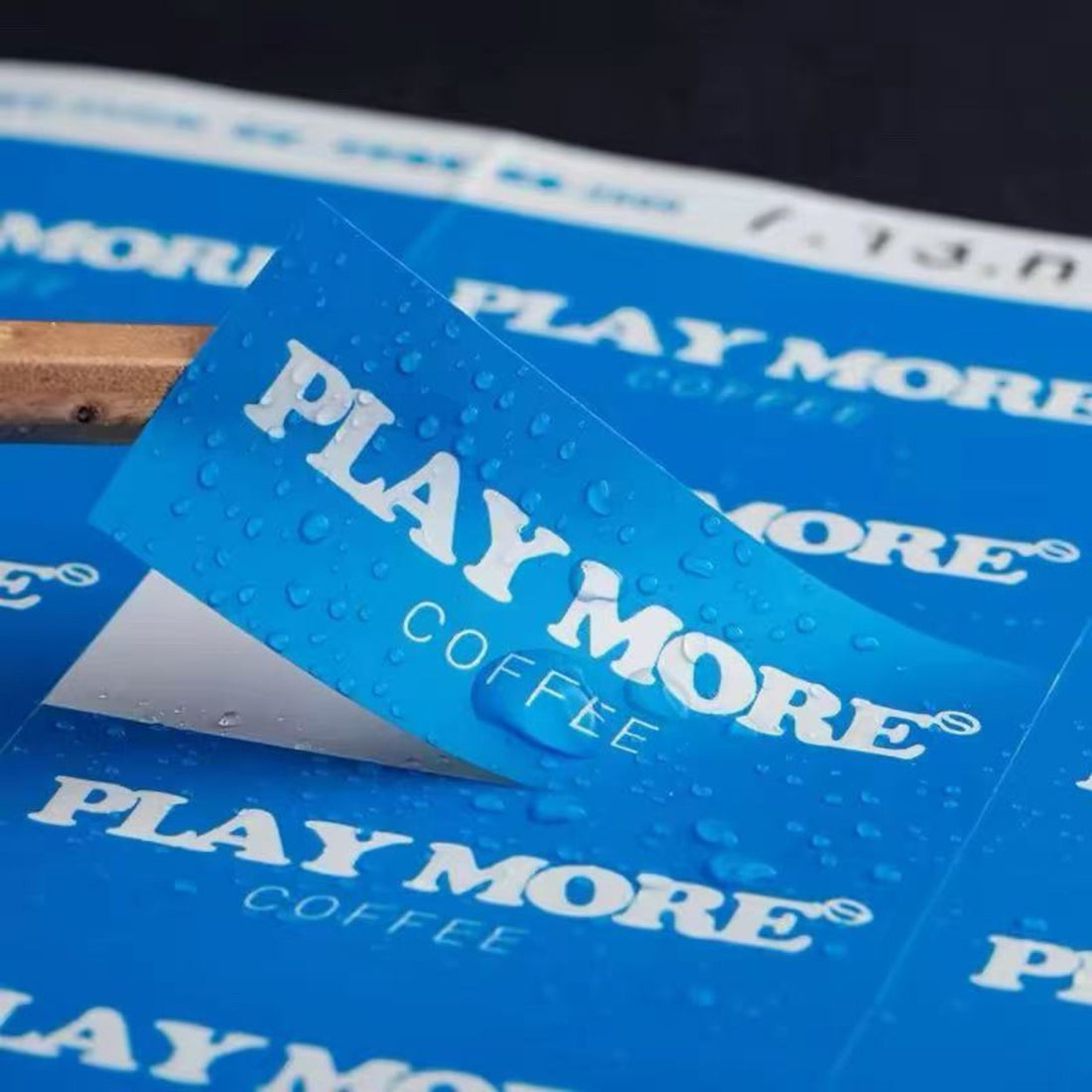 Blue waterproof vinyl rectangle product labels — Pakvel