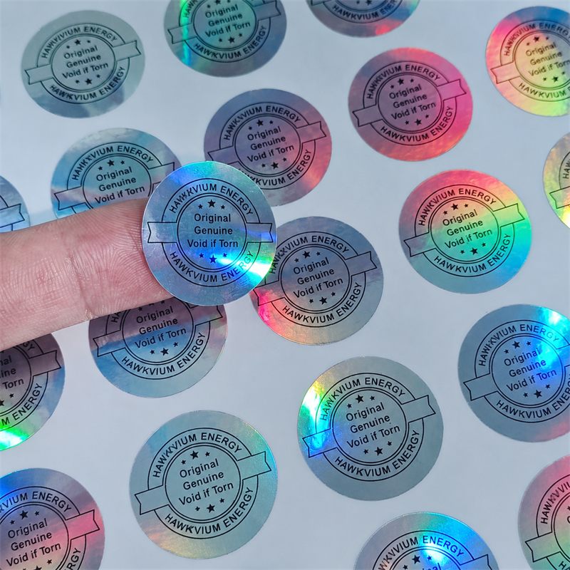 Holographic rainbow custom stickers that shift color — Pakvel