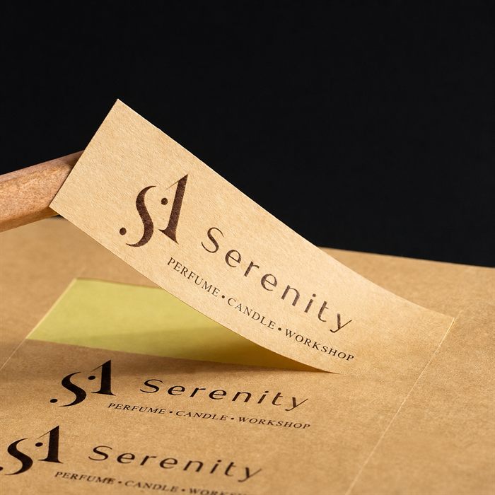 Kraft paper custom stickers with a natural eco finish — Pakvel